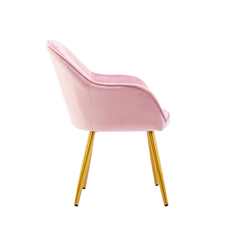 Pink chair chrome legs discount